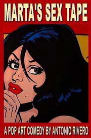 Martas Sex Tape Movie poster featuring a drawing of a sexy black-haired woman