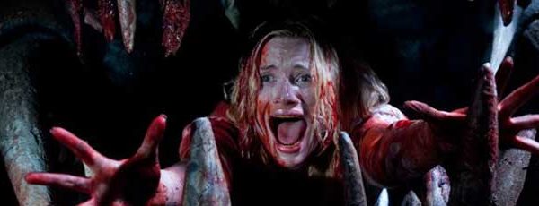 Woman being eaten by a giant monster