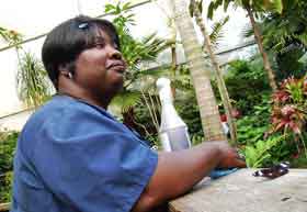 The Philosopher Kings Melinda Augustus sitting down for an interview