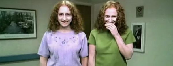 Psychotic twin sisters giggling