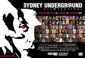 Sydney Underground Film Festival poster featuring a drawing of Un Chien Andalou
