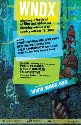 Poster for WNDX Festival of Film and Video Art featuring spelunkers
