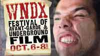 WNDX Underground Film Festival Film festival poster featuring a man's face pressed against a photocopy machine