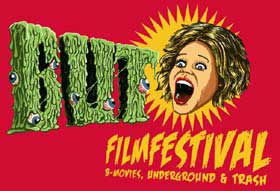 B-Movie Underground and Trash Film Festival Film festival logo featuring a screaming woman