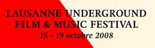 Two color logo for the Lausanne Underground Film Festival