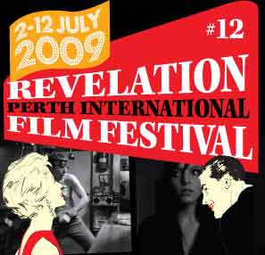 Revelation Perth International Film Festival logo featuring a drawing of a man and woman talking