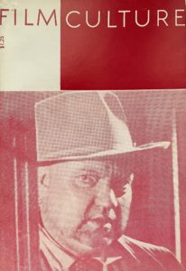 Film Culture cover to issue 20 featuring an image of Orson Welles in Touch of Evil