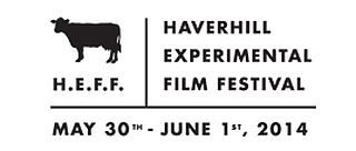 Haverhill Experimental Film Festival Cow and text logo for the Haverhill Experimental Film Festival