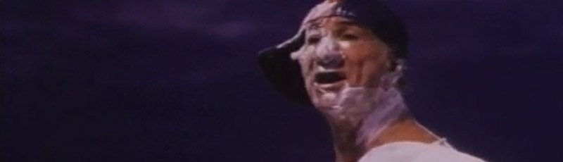 Max Patkin with his face covered in shaving cream