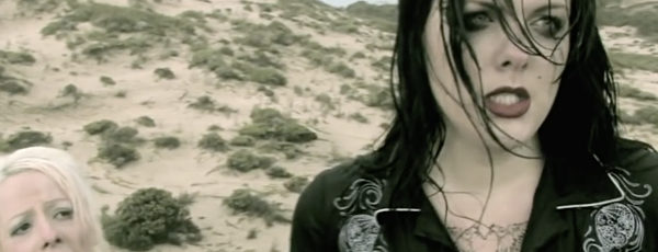 Two punk women in the desert