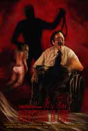 Painting of a screaming man in a wheelchair for It Is Fine! EVERYTHING IS FINE!