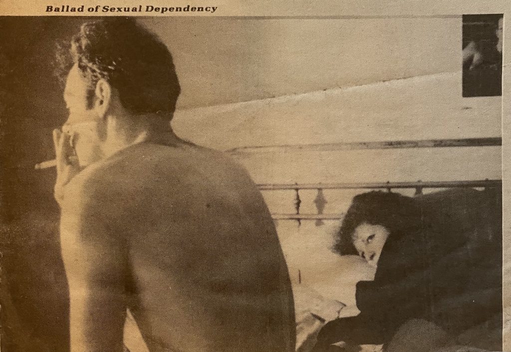 Film still from Ballad of Sexual Dependency, a multimedia performance by Nan Goldin