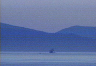 Pictures of Sound Blue landscape with boat, water and mountains