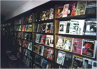 Interior of the See Hear zine store in New York City on the Lower East Side