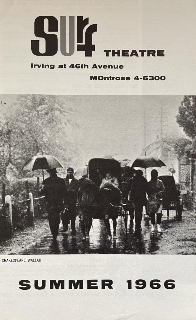 Cover to the 1966 Summer screening program for the Surf Theatre in San Francisco