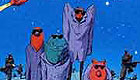 Aliens wearing Halloween costumes