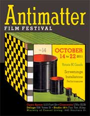 Antimatter Film Festival Film festival poster featuring abstract geometric images