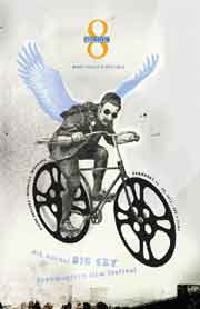 Big Sky Documentary Film Festival Man with wings riding a bicycle in the sky
