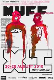 Melbourne Underground Film Festival Poster featuring a painting of two people