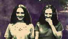 Demented twin girls giggling
