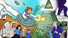 Drawing of a cult's belief system