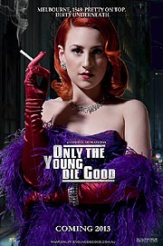 Only the Young Die Good Movie poster featuring a sexy woman smoking a cigarette