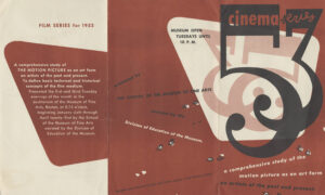 Program cover for Cinema Series 53 at Tufts University