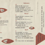 Program calendar for Cinema Series 53 at Tufts University